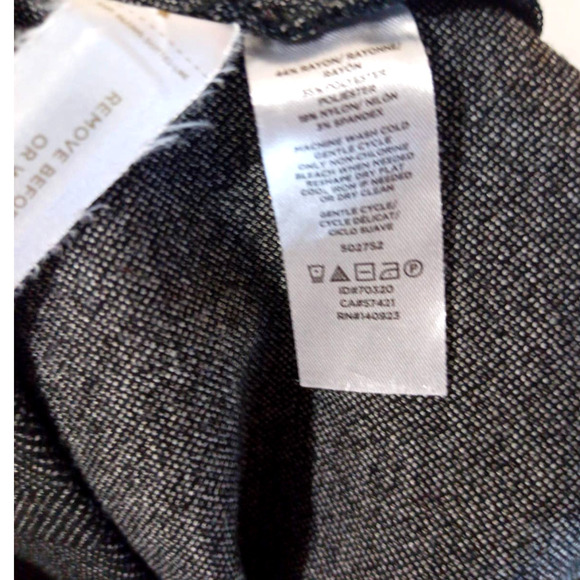 LOFT Womens M Gray Stretch Herringbone Skinny Ponte Pants Work - Picture 6 of 6